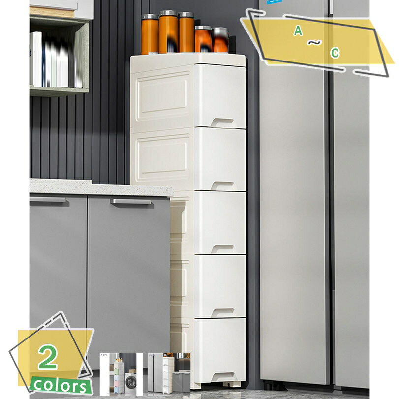 500円OFFクーポン 隙間収納 チェスト 省スペース小物収納 3段 4段 5段スリムストッカー 引き出し おし..