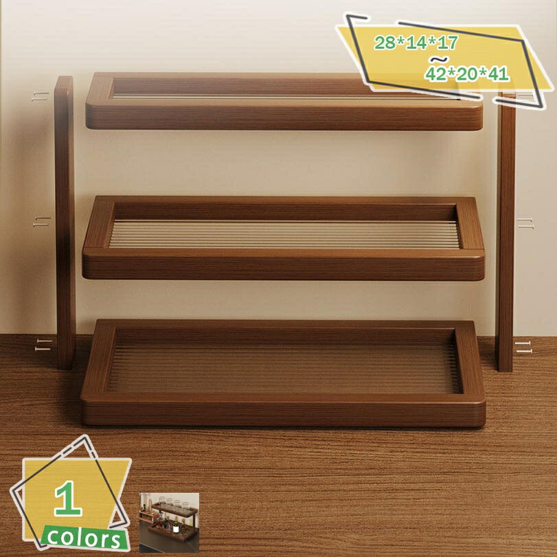 キッチンラック 調味料ラック 3段 ワイドタイプ 奥行14cm スリム カウンター上 卓上棚 竹 キッチン上収..