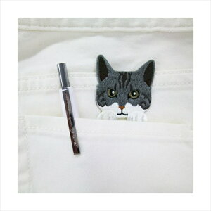 【送料無料】 ねこ刺繍ステッカー さばとら embroidry cats エンブロイダリーキャッツ sps