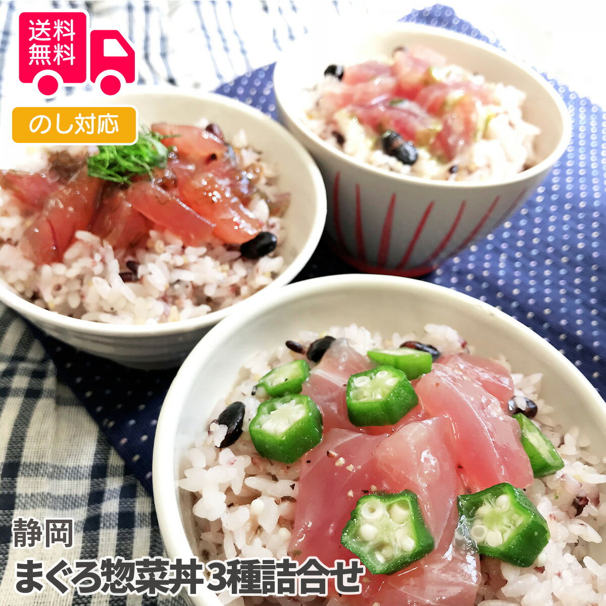 静岡 まぐろ惣菜丼 3種詰合せ【送料無料(代引不可)】