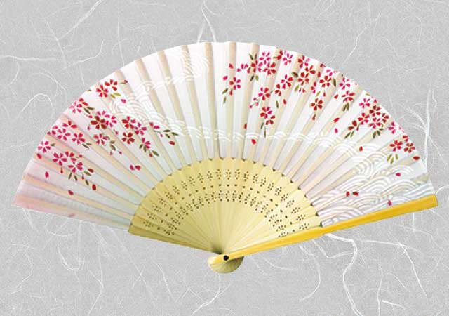 【送料無料】 布扇子 花柄 ( 桜 ピンク ) 扇子箱付 扇子 サクラ さくら 女性用 レディス ピンク 桃色のサムネイル