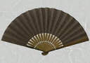 紳士布扇子 会津木綿 ( 茶 ) 松寿庵 扇子箱付 [ 扇子 素朴 シンプル 会津もめん 伝統工芸 地縞 素朴 ブラウン シンプル 上品 おしゃれ 綿100% ...