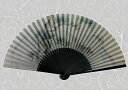 紳士紙扇子 絹張風 ( 松 黒 ) 松寿庵 扇子箱付 [ 扇子 富士山 松 植物柄 グレー 灰色 和柄 紳士 メンズ 男性用 プレゼント ギフト 贈り物 箱入り...