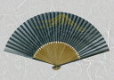 紳士紙扇子 笹型 ( 富士山 ) 松寿庵 扇子箱付 [ 扇子 富士山 日本 和柄 和風 紳士 男性用 メンズ 緑 グリーン プレゼント ギフト 贈り物 箱入り ...