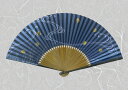 紳士紙扇子 笹型 ( 蛍 ) 松寿庵 扇子箱付 [ 扇子 ほたる ホタル 昆虫 和柄 和風 青 紺 ブルー ネイビー 紳士 男性用 メンズ プレゼント ギフト...