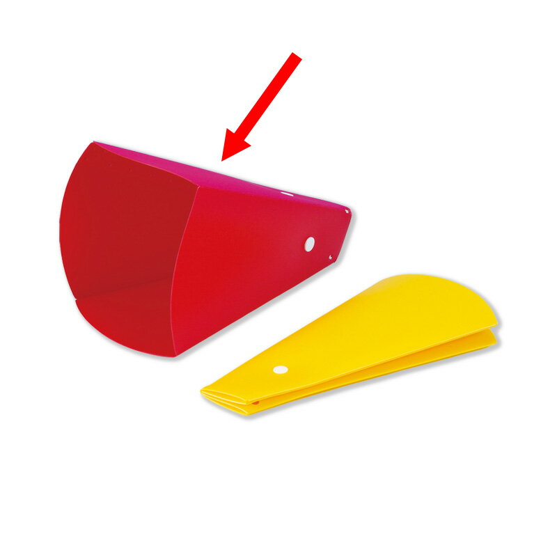 折りたたみ式メガホン　スマートホーン　赤色　1個