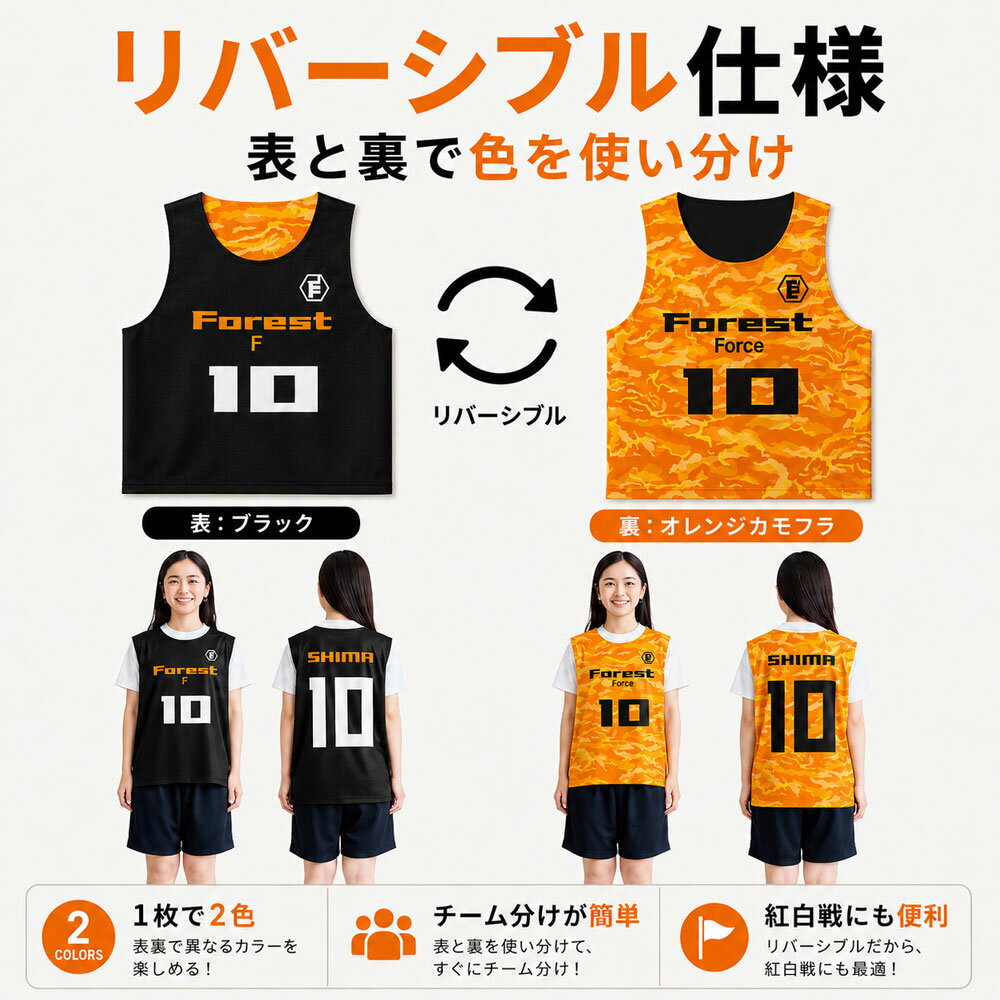 楽天市場】ビブス リバーシブル（スポーツウェア・アクセサリー