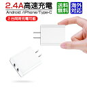 USB 充電器 2ポート USB コンセント ACアダプター 最大2.4A急速充電 軽量 超小型 コンパクト USB アダプタ スマホ急速充電器 iPhone充電器 アンドロイド急速充電器 USBチャージャー iPhone/iPad/AndroidなどのUSB機器対応 【PSE認証済】(2)