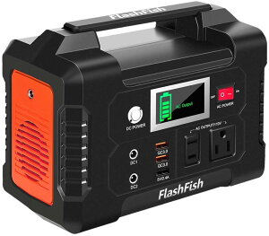 FlashFish ポータブル電源 大容量 小型発電機 40800mAh/151Wh AC(200W 瞬間最大250W) DC(120W) 家庭用蓄電池 純正弦波 ソーラー充電