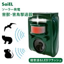 【公式ショップ】 SaiEL 害獣撃退器 超音波 ソーラー 害獣 害鳥 野鳥 動物除け ネズミ 犬 キツネ テン ネコ アライグマ タヌキ コウモリ 庭 畑 ベランダ 駐車場 簡単取付