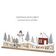 クリスマスウッドオブジェスノーマンハウスカレンダーCM1559飾りかわいいおしゃれインテリア雑貨オブジェディスプレイ