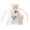 刺繍入り巾着袋 ローズ IT004-1 バラ ばら かわいい 花 花柄 巾着 巾着ポーチ コットンポーチ 小物入れ バッグインバッグ インナーバッグ コップ入れ...