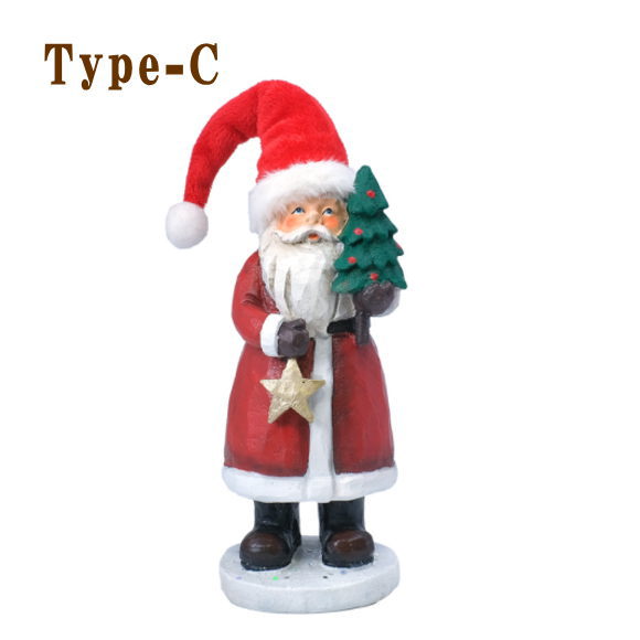 クリスマス オールドサンタレジンオーナメント M CM1648-Bs Type-C 飾り サンタクロース サンタ かわいい おしゃれ お洒落 玄関飾り レトロ ポーチ オブジェ 置物 インテリア デコレーション グッズ