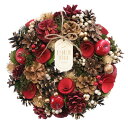 クリスマス ナチュラルリース M レッドナチュラル2024 1611B クリスマスリース 壁飾り 玄関 人気 豪華 大きい かわいい おしゃれ お洒落 可愛い ...