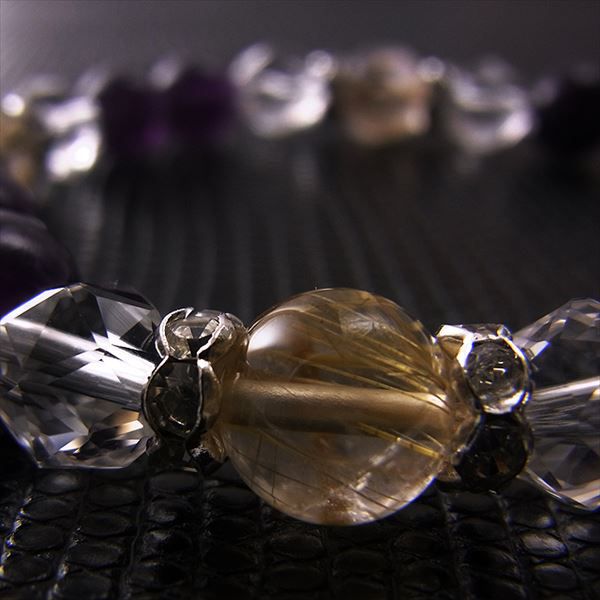 パワーストーンブレス パワーストーン ブレスレット　レディース　メンズ　天然石 ルチルクォーツ アメジスト 　スターカット水晶　【金運】　ブレス アクセサリー アクセ 開運 ファッション プレゼント 2025 巳年 令和7年 蛇 へび