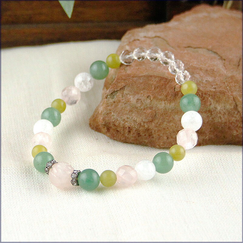 パワーストーン パワーストーン ブレスレット レディース メンズ 天然石 ローズクォーツ グリーンアベンチュリン オリーブストーン クラック入り水晶 クォーツ【恋愛運】【健康運】【仕事運】【癒し】【人間関係】 開運 2025 巳年 令和7年 蛇 へび