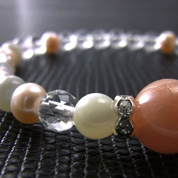 パワーストーン パワーストーン ブレスレット レディース メンズ 天然石 オレンジームーンストーン 淡水パール マザーオブパール ピンクカルセドニー カット水晶 クォーツ【仕事運】【恋愛運】【癒し】【人間関係】【厄除け】 2025 巳年 令和7年 蛇 へび
