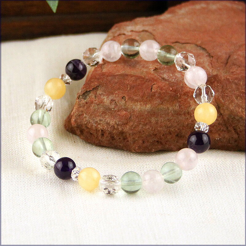 パワーストーン パワーストーン ブレスレット レディース メンズ 天然石 イエローカルサイト アメジスト ローズクォーツ グリーンフローライト 水晶 クォーツ【仕事運】【恋愛運】【健康運】【厄除け】 2025 巳年 令和7年 蛇 へび