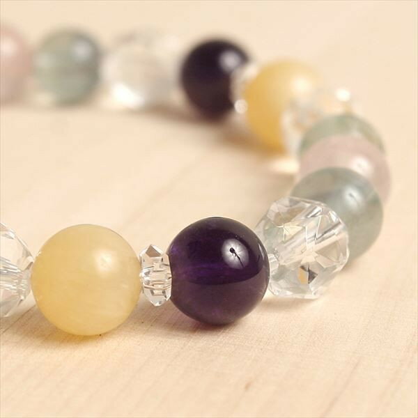 パワーストーン パワーストーン ブレスレット レディース メンズ 天然石 イエローカルサイト アメジスト ローズクォーツ グリーンフローライト 水晶 クォーツ【仕事運】【恋愛運】【健康運】【厄除け】 2025 巳年 令和7年 蛇 へび
