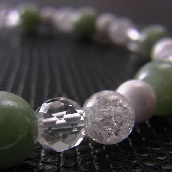 パワーストーン パワーストーン ブレスレット レディース メンズ 天然石 本翡翠 ジェイド ひすい ホワイトオニキス カット水晶 クォーツ【恋愛運】【厄除け】 2026