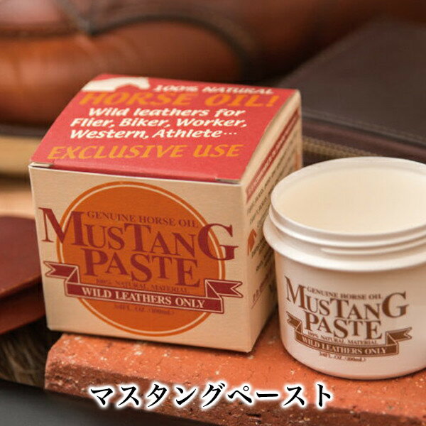 マスタングペースト（Mustang Paste） 革製品 革靴 鞄 バッグ 財布 レザー レザークリーナー クリーナー お手入れ レザーケア ケア メンテナンス メンズバッグ 革財布 皮財布 プレゼント ギフト 父の日 2024 辰年 令和6年 龍 竜