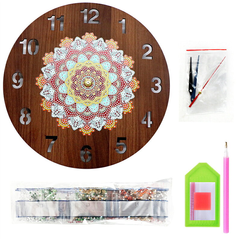 【 クーポン利用で10%OFF 】送料無料 刺繍キット5D 壁掛け 掛け時計 ダイヤモンドアート キット ビーズ刺繍 初心者 ダイヤモンドペインティングインテリア 趣味 ハンドメイド クロスステッチ ダイアモンドアート 壁アート 壁飾り 手芸 ダイヤモンド絵画 DIY 大人 子供