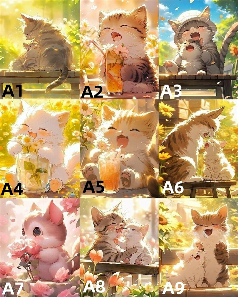 【12-20日!16%OFFクーポン配布中】刺繍キット 5Dダイヤモンドアート キット ビーズ刺繍 動物 猫 初心者 5Dダイヤモンド ペインテ 趣味 ハンドメイド クロスステッチ ダイアモンドアート図案 壁アート 壁飾り 手芸 ダイヤモンド画 DIY 大人 子供 送料無料