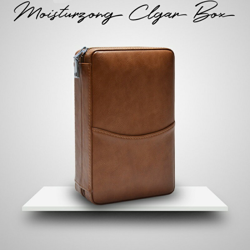 【19-27日！15%OFFクーポン配布中】送料無料 葉巻ケース シガーケース 保湿 携帯 喫煙器具 レザー 皮サック 4本用 高級本革製品 ポータブル 父の日 贈り物 プレゼント 松木 旅行葉巻ヒュミドールボックス 牛革葉巻ケース