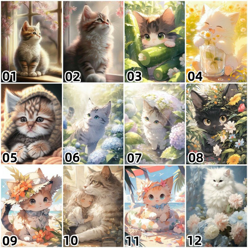 【12-20日!16%OFFクーポン配布中】送料無料 刺繍キット 5Dダイヤモンドアート キット ビーズ刺繍 漫画 猫 初心者 ダイヤモンドペインティングインテリア 趣味 ハンドメイド クロスステッチ ダイアモンドアート図案印刷 壁アート 壁飾り 手芸