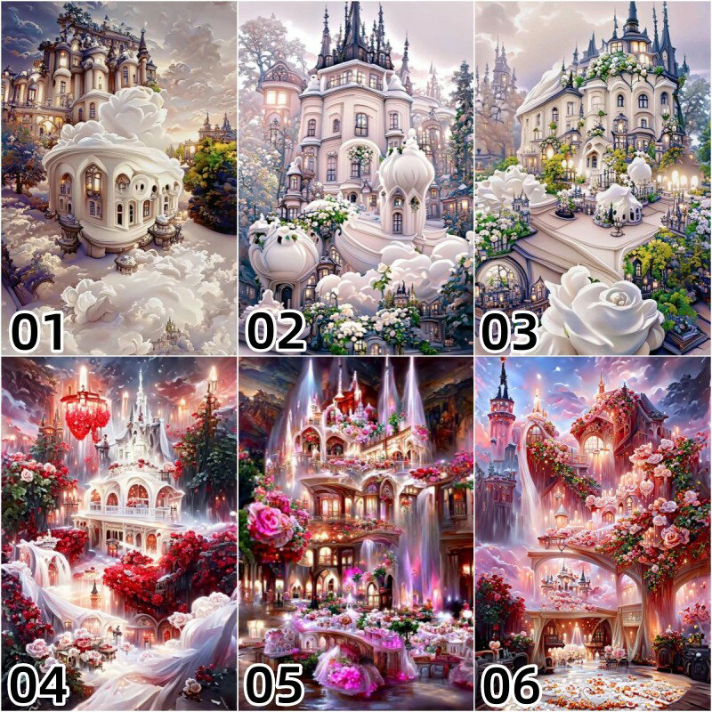 【 クーポン利用で10%OFF！ 】送料無料 刺繍キット 5D ダイヤモンドアート ビーズ刺繍 城で 初心者 ダイヤモンドペインティングインテリア 趣味 ハンドメイド クロスステッチ ダイアモンドアート 壁アート 手芸 ダイヤモンド絵画 DIY 大人 子供