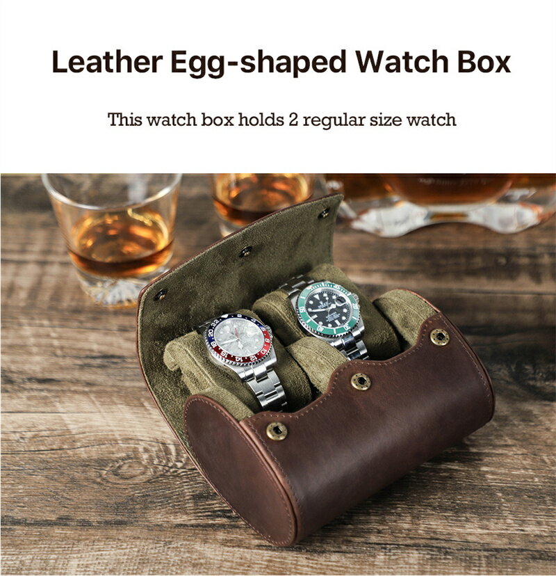 【10%OFFクーポン配布中】送料無料 腕時計ケース 本革 牛革 復古 時計ケース 2 本用 長方形 ウオッチケース 収納ボックス コレクションケース 持ち運び 便利コンパクト プレゼント 見せる収納 メンズ 高級コーヒー 収納 父の日 贈り物