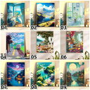 【クーポン利用で10%OFF!】送料無料 数字油絵 人気オリジナルデザイン 父の日 油絵塗り絵 フレーム付 風景 花 ボトルシップ 大人の塗り絵 風景画 数字塗...