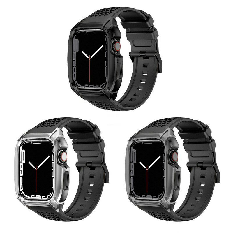 【クーポン利用で10%OFF】送料無料 apple watch 9 一体型 バンド ステンレス ケース Apple Watch8 バンド ステンレス Apple Watch series8 7 6 5 4 SE 44/45mm 一体型 バンド 交換用バンド クロコダイル レザーストラップ apple watch プレゼント レザー メンズ