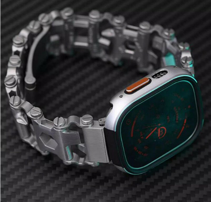 【クーポン利用で10%OFF】送料無料 Apple Watch s11 多機能 バンド Apple Watch series 10 ステンレス バンド Apple Watch SE Apple Watch series 9 8 7 6 5 4 45mm 交換用バンド apple watch 9 バンド プレゼント レザー メンズ 高級感 WatchUltra 49mm