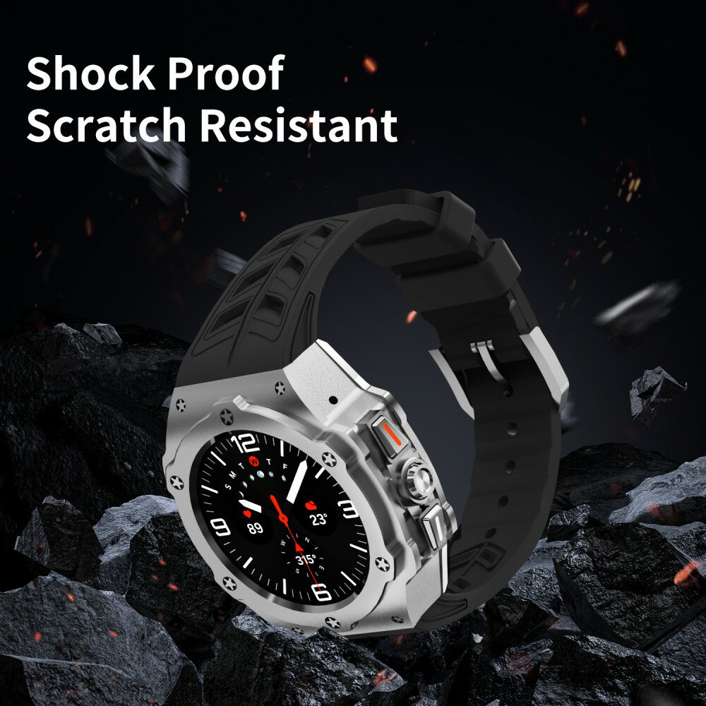 【19-27日！15%OFFクーポン配布中】送料無料 galaxy watch Ultra 7 47mm バンド ステンレス 一体型 交換用 バンドカバーバンド プレゼント レザー メンズ galaxy watch 7 Ultra 47mm ステンレス バンド Galaxy watch Ultra 一体型 バンド の改造 オールインワンバンド