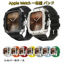 【クーポン利用で10%OFF!】送料無料 apple watch7/8 /9バンド ステンレス一体型 バンド フレーム保護 Apple Watch 10 ステン...