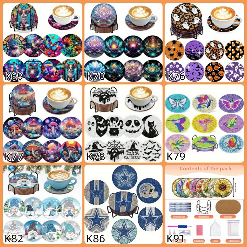 【クーポン利用で10%OFF】送料無料 刺繍キット 5D ダイヤモンドアート コースター ダイヤモンドアート キット ビーズ刺繍 初心者 ダイヤモンドペインティングインテリア ハンドメイド クロスステッチ ダイアモンドアート 手芸 ダイヤモンド DIY 子供