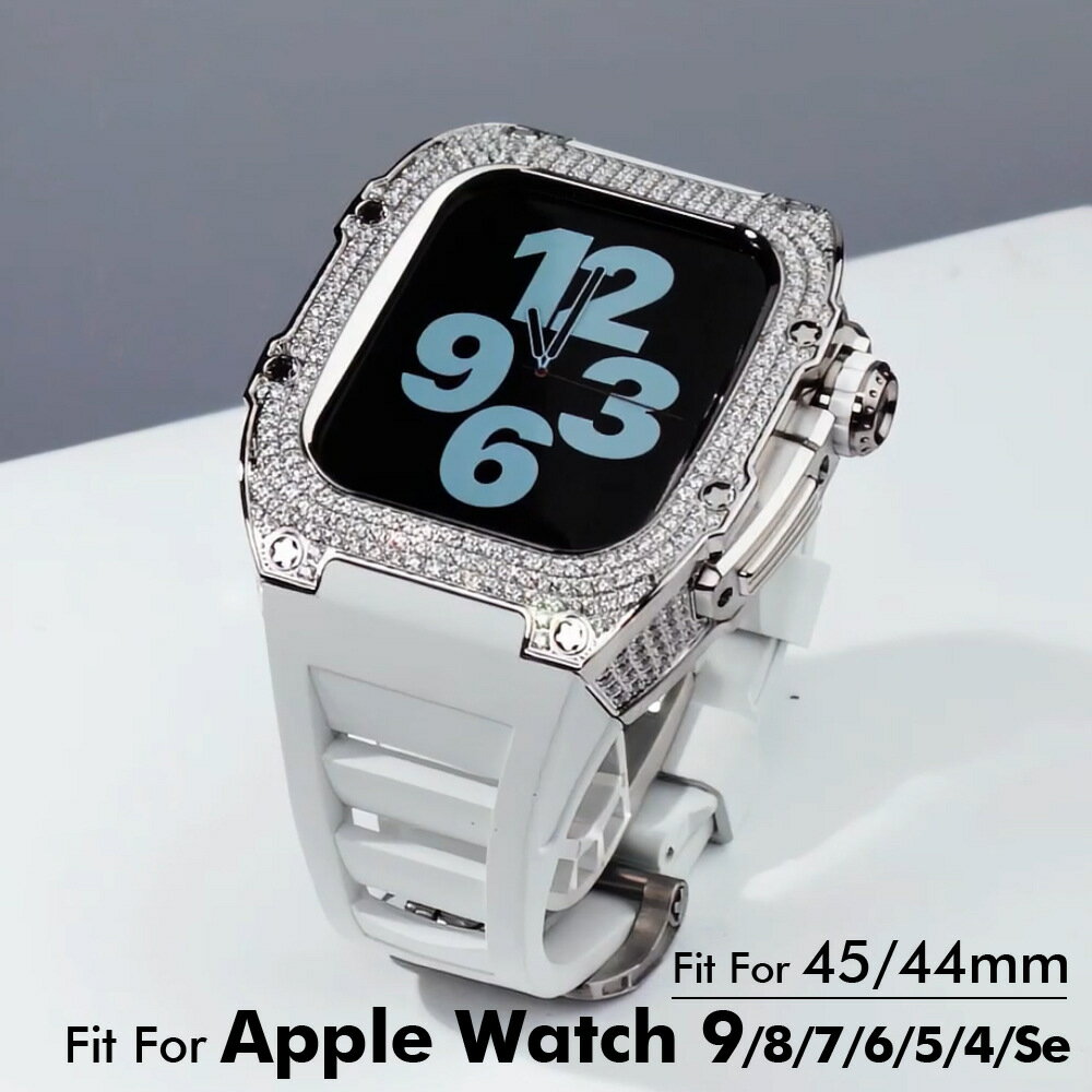 【10%OFFクーポン配布中】送料無料 Apple Watch 9 Apple Watch 8 Apple Watch 7 バンド Apple Watchの改造 オールインワンバンド インサートドリル Apple Watch きんぞくほごシェル apple watch 8 バンドapple watch 8 ケースapple watch 8 カバー高級な贈り物