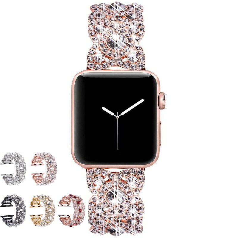 【10%OFFクーポン配布中】送料無料 Apple Watch s11 ラインストーン付き バンド Apple Watch 10 バンド Apple Watch 9 8 7 6 5 4 42/44/45/49mm 交換用バンド apple watch 7 AppleWatch ultra バンド プレゼント レディース レザー 高級感 バンド