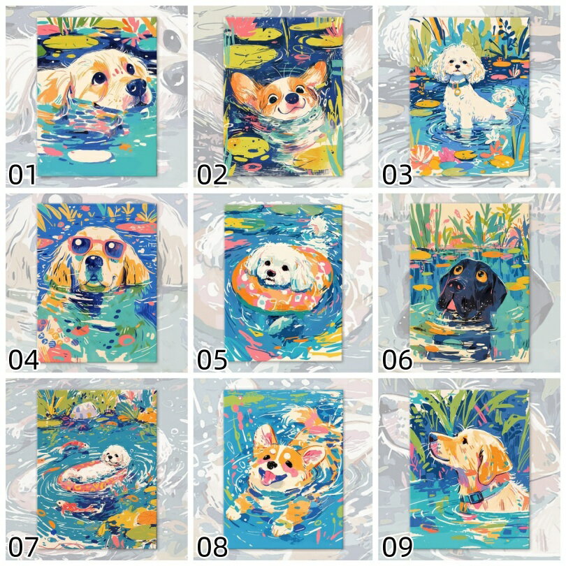 【10%OFFクーポン配布中】送料無料 数字油絵 人気オリジナルデザイン 父の日 油絵塗り絵 フレーム付 キリン かわいい犬 ボトルシップ 大人の塗り絵 風景画...