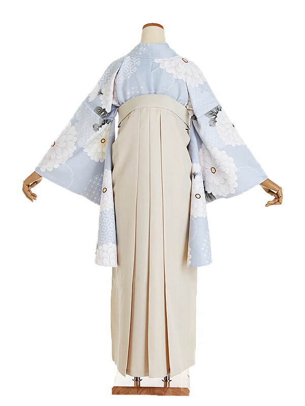 【レンタル】袴 袴レンタル 卒業式袴レンタル 大学 卒業式 女 女性 袴セット フルセット ブルーグレー 丸菊 ベージュ 紐縞 花の丸 刺繍 くすみ系 大学生 レトロ はかま 着物セット 新品 158cm〜163cm 貸衣裳【往復送料無料】B8AG257L 160 160cm 髪飾り 巾着 ブーツ 先生
