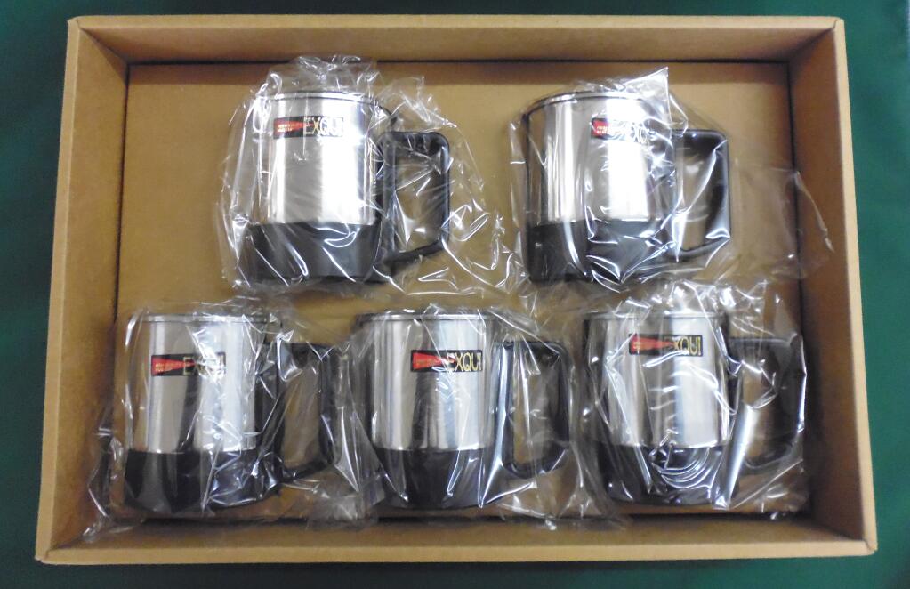 乐天商城 - EXQUI ステンレス製 マグカップ 二重構造 180cc×5客セット（在庫品のためワケあり）*