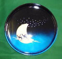 丸盆 お盆 マルセイアート美術漆器(月とラクダ)*
