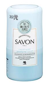 小林製薬 消臭元 SAVON（サボン） シャンプーしたてほのかなブルーソープ 本体 400ml 〇消臭フィルターが悪臭をキャッチ。体臭・料理臭・生ゴミ臭・トイレ臭などの家庭内の気になるニオイをスッキリ消臭。 〇洗いたての清潔で気持ちのいい香りがやさしくふわっと広がります。 〇お部屋やトイレなどあらゆる場所で使えます。 使用期間：約1.5ヶ月～3ヶ月（香りの持続期間は使用環境により異なります） 成　分：アミノ酸系消臭剤・香料・界面活性剤（非イオン、陰イオン）、色素 内容量：400mL 原産国：日本 メーカー：小林製薬株式会社 広告文責：エルショップ