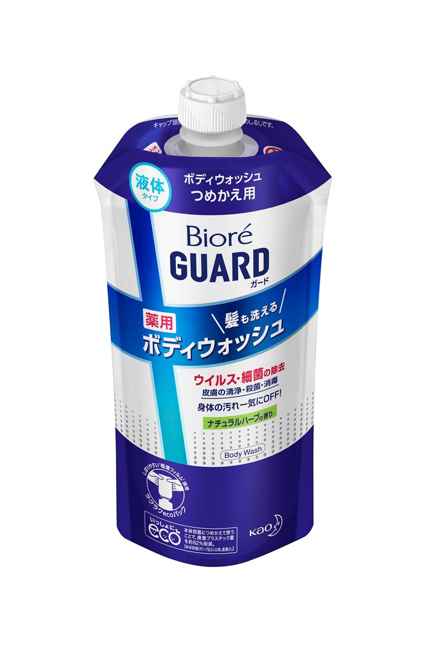 ビオレガード 髪も洗える薬用ボディウォッシュ ナチュラルハーブの香り つめかえ用 340ml