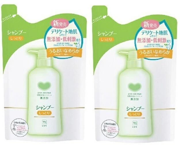 【送料込み×2個】牛乳石鹸 カウブランド 無添加シャンプー しっとり 詰替用 380ml×2個セット