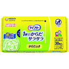 【送料込/12個セット】*ユニチャーム ライフリー さらさらからだふき 30枚入れ ×12袋