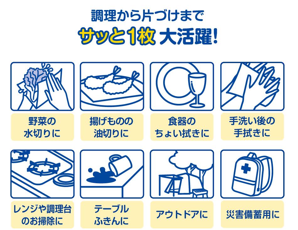 スコッティ ペーパーふきん サッとサッと(400枚(200組)入)