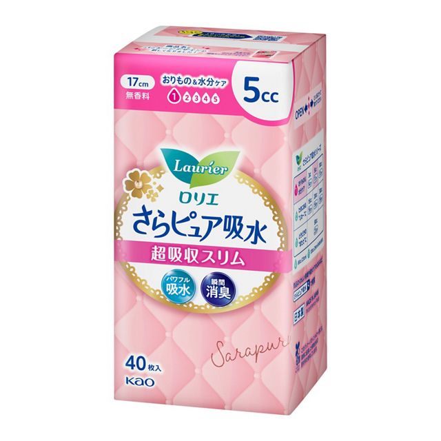 ロリエ さらピュア吸水 超吸水スリム 無香料 5cc 40枚