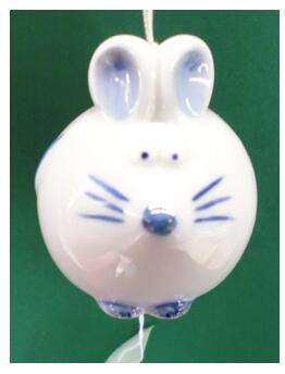 風鈴 陶器製風鈴 ネズミ(在庫品のためワケあり)* [2]